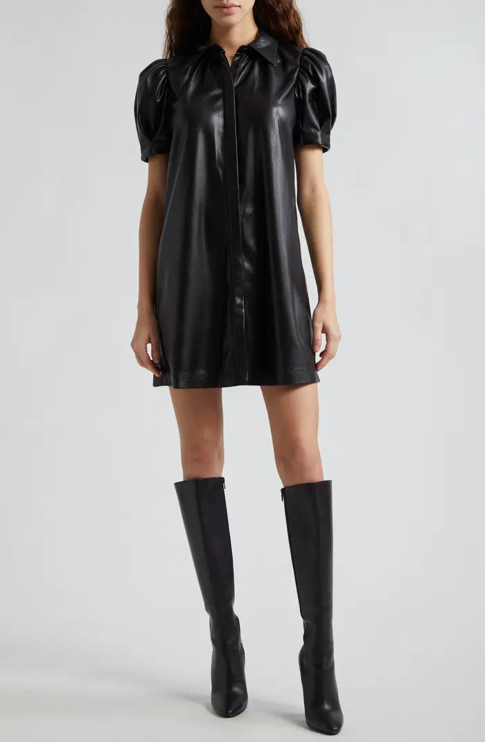 Jem Faux Leather Shirtdress | Nordstrom