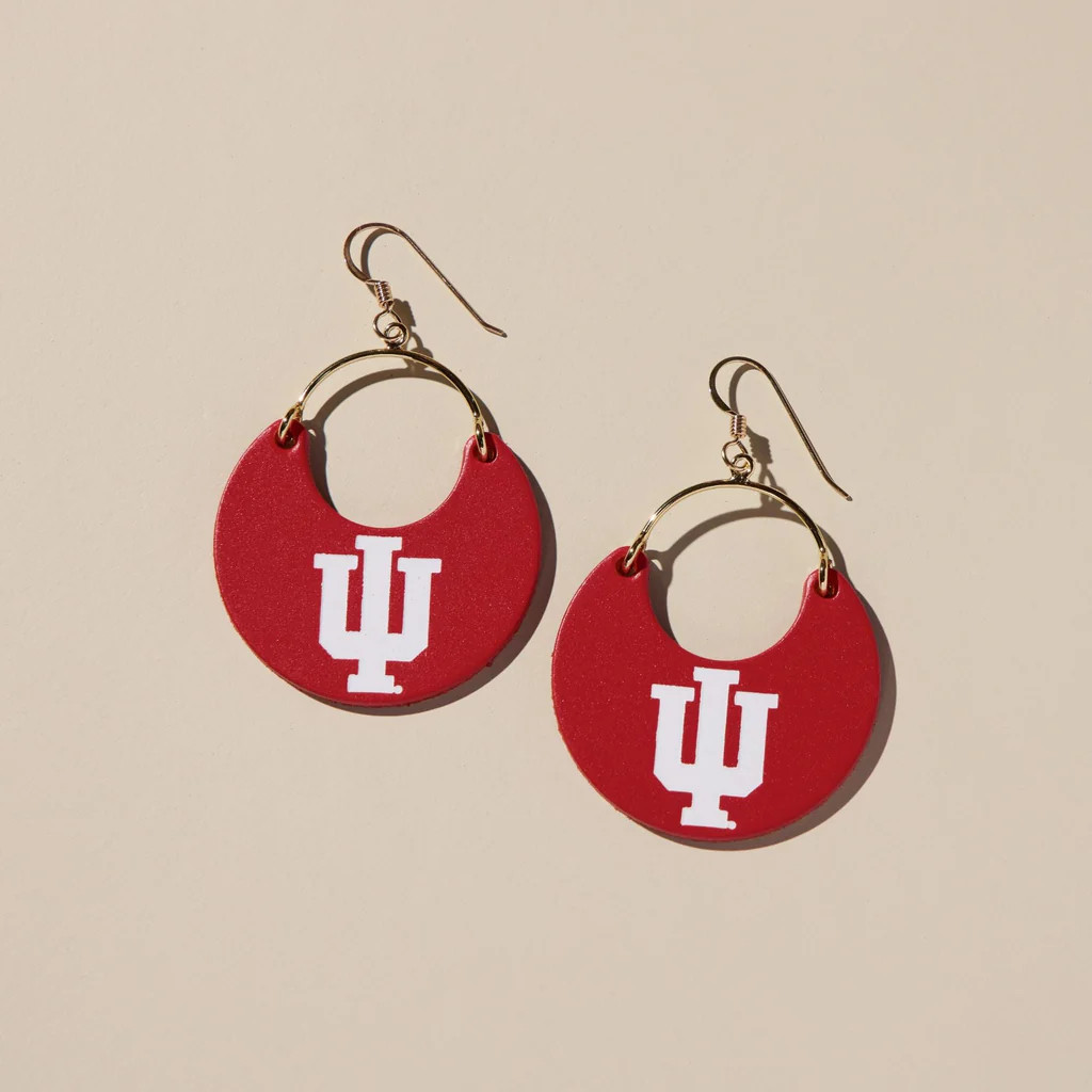 Crimson & White Indiana University Ninas | Nickel and Suede