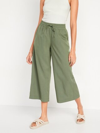 Extra High-Waisted StretchTech Cropped Wide-Leg Pants for Women | Old Navy (US)