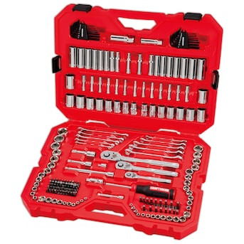 CRAFTSMAN 206-Piece Standard (SAE) and Metric Combination Polished Chrome Mechanics Tool Set with... | Lowe's