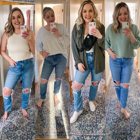 These are my FAVORITE jeans. I love the wash, the fit, the distressing. They are tts and I’m wearing a 12 



#LTKmidsize #LTKfindsunder100 #LTKstyletip