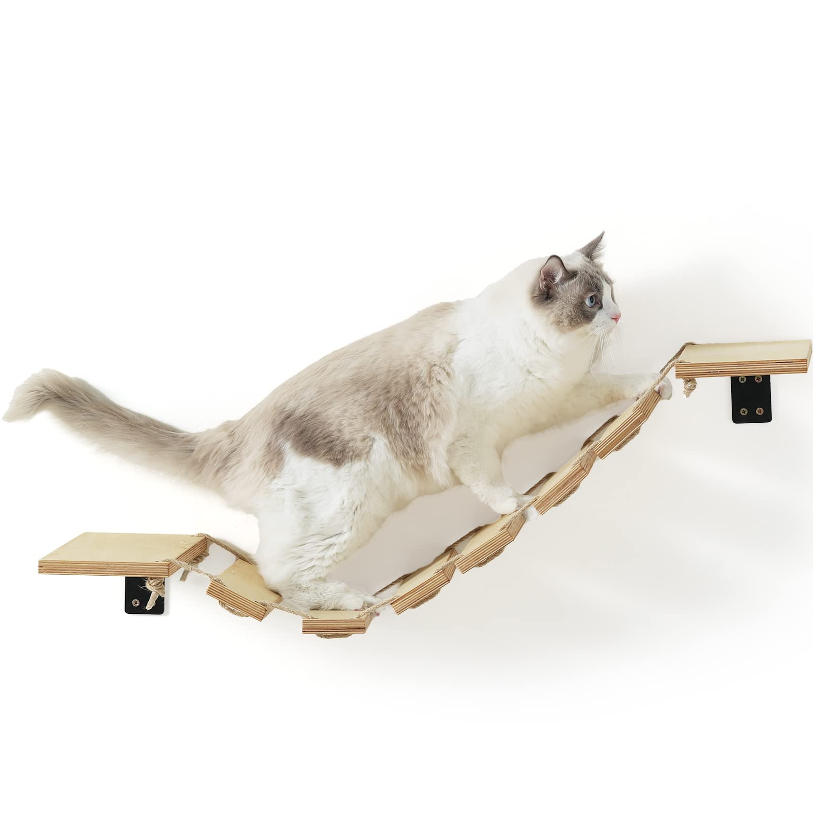 FUKUMARU Cat Bridge Wall Mounted, 12.8-Inch Expanded Feline Perch & Climbing Steps for Custom Kit... | Amazon (US)