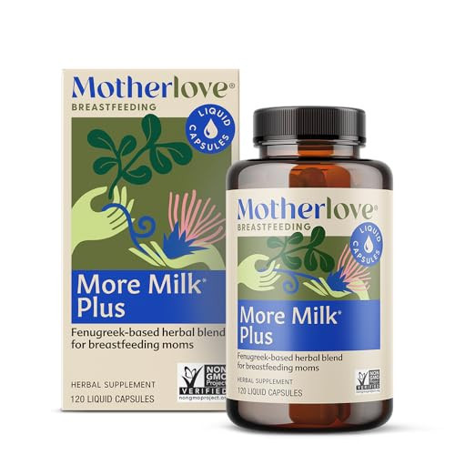 Motherlove More Milk Plus (120 Capsule Value Size) Fenugreek-Based Lactation Supplement to Support Breast Milk Supply—Non-GMO, Organic Herbs, Vegan, Kosher, Soy-Free | Amazon (US)