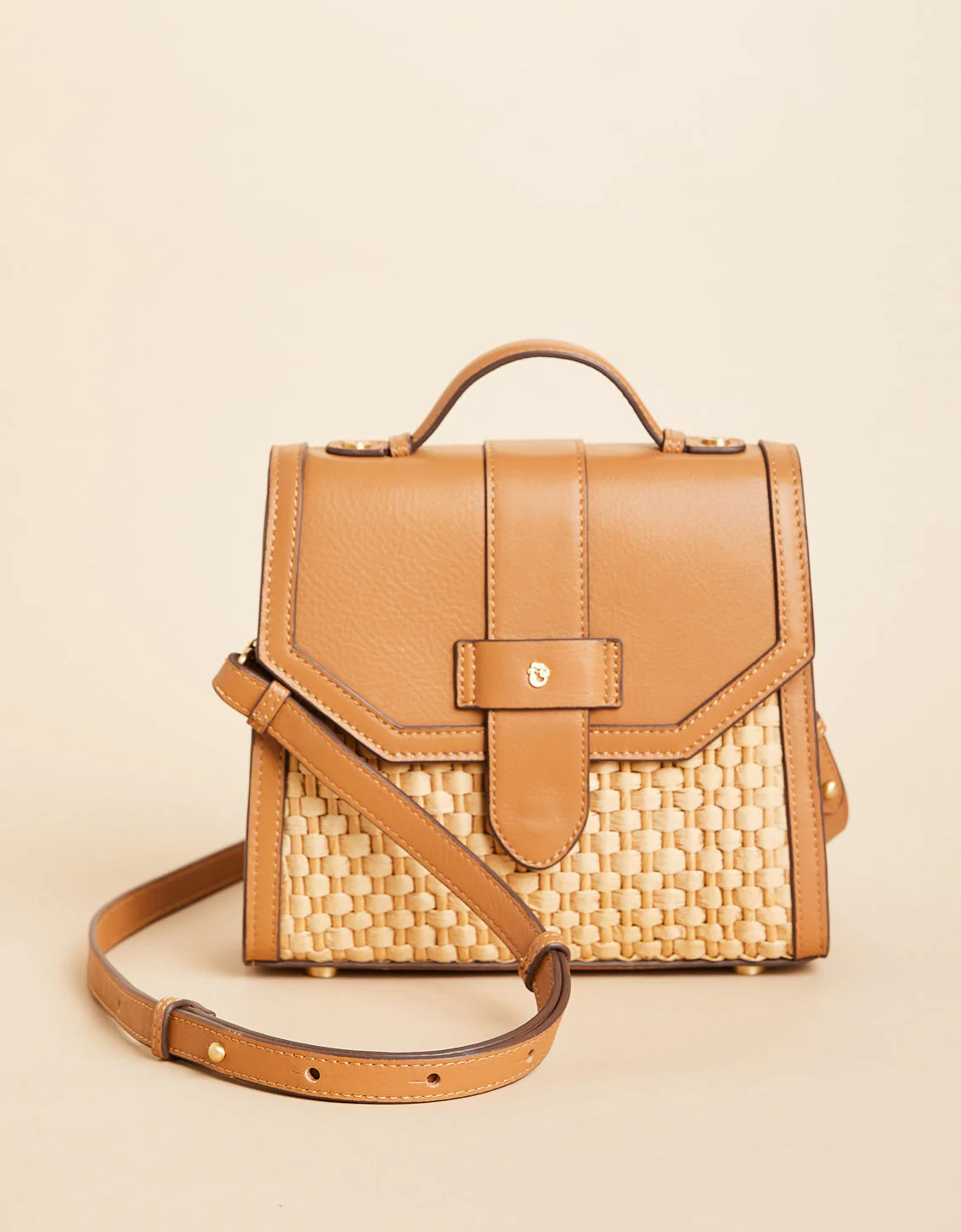 Siren Sara Satchel Crossbody Natural/Pecan | Spartina 449