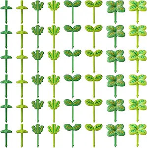64 Pcs Kids Food Pick Leaves Series Bento Box Picks Plastic Fruit Picks Decorative Bento Box Acce... | Amazon (US)
