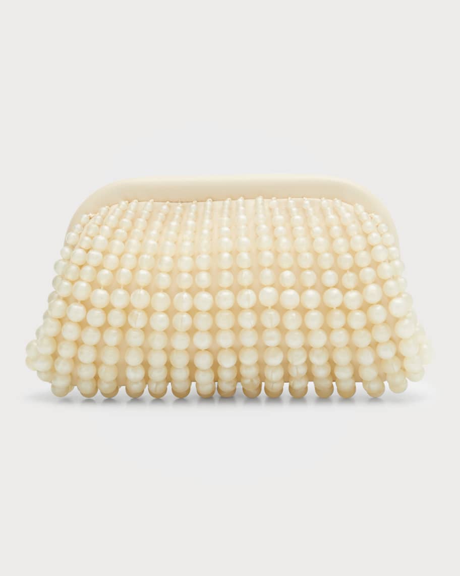 Nia Pearly Beaded Clutch Bag | Neiman Marcus