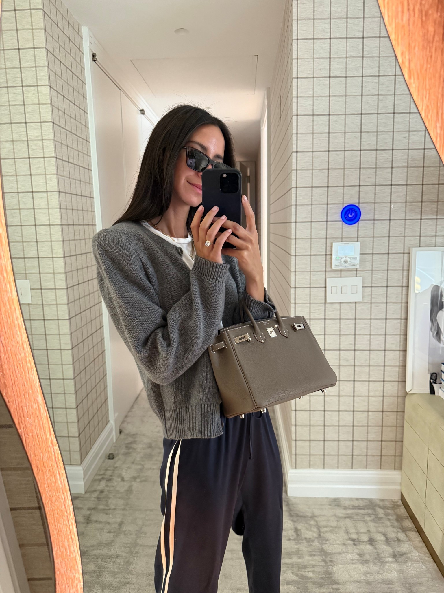 Today’s rainy day ootd. Cardigan is Magda Butrym but linking similar!