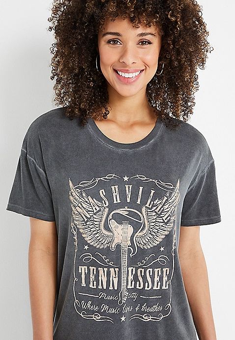 Nashville Wings Oversized Graphic Tee | Maurices