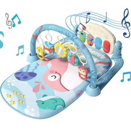WYAJU Baby Gym Play Mat Activity Mat with Music & Light for Babies Newborns and Toddlers, 0-3-6-12 Months | Walmart (US)