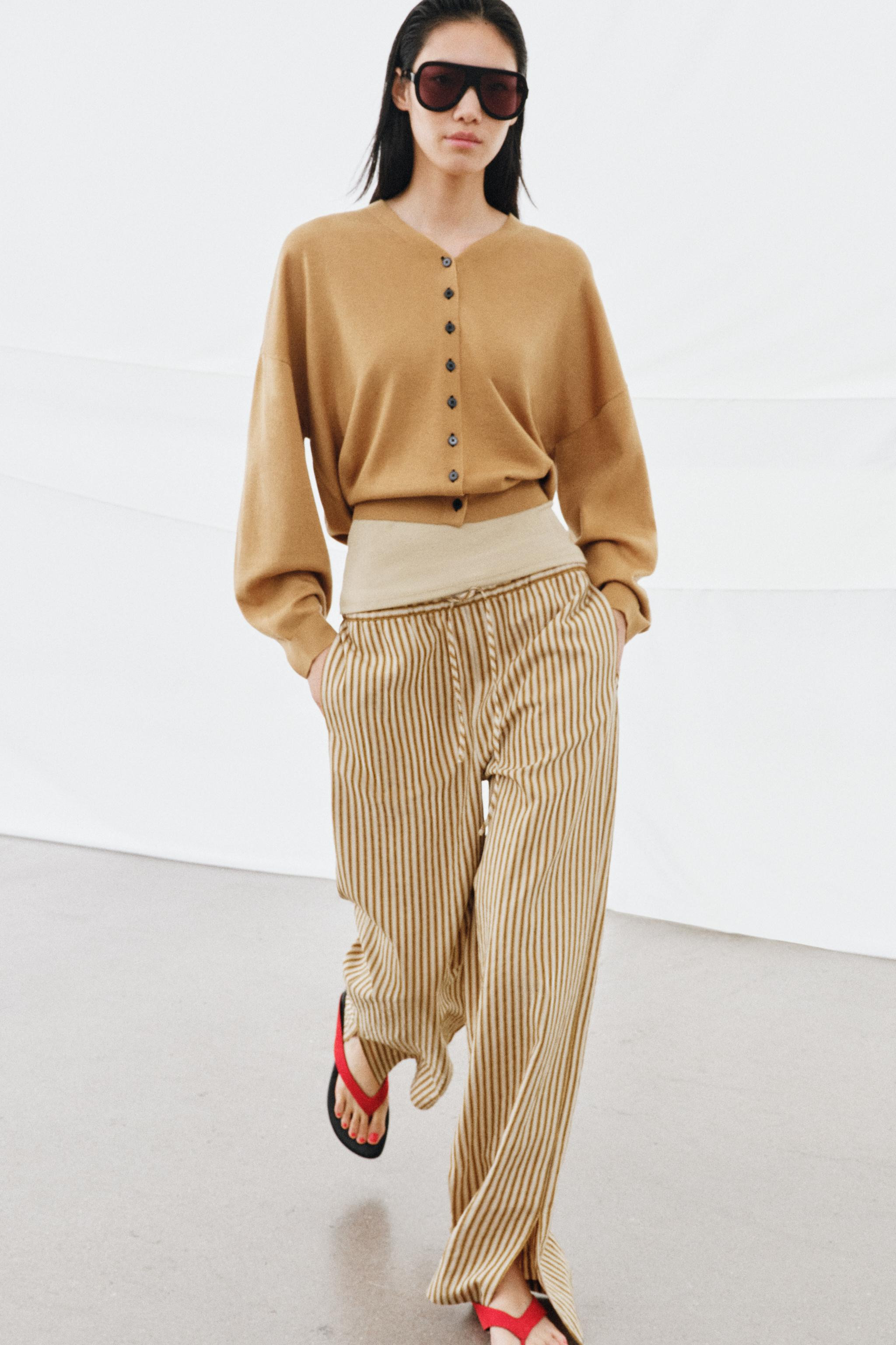 ZW COLLECTION STRIPED PYJAMA-STYLE TROUSERS | Zara UK