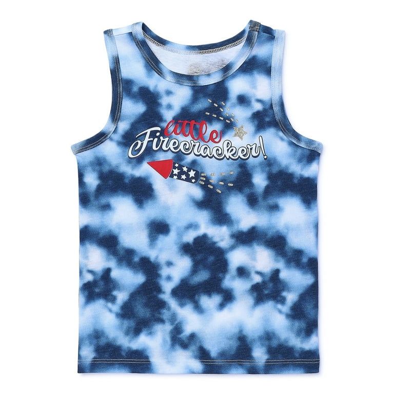 Wonder Nation Toddler Boys’ Americana Tie-Dye Graphic Tank Top, Sizes 12M-5T | Walmart (US)