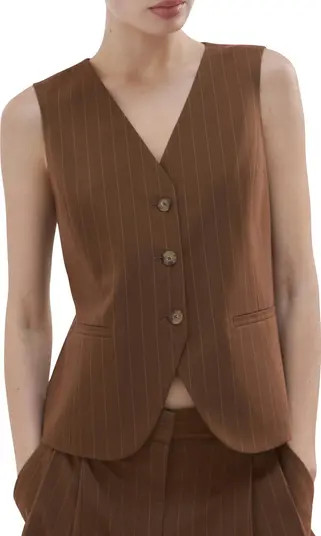 MANGO Pinstripe Vest | Nordstrom | Nordstrom