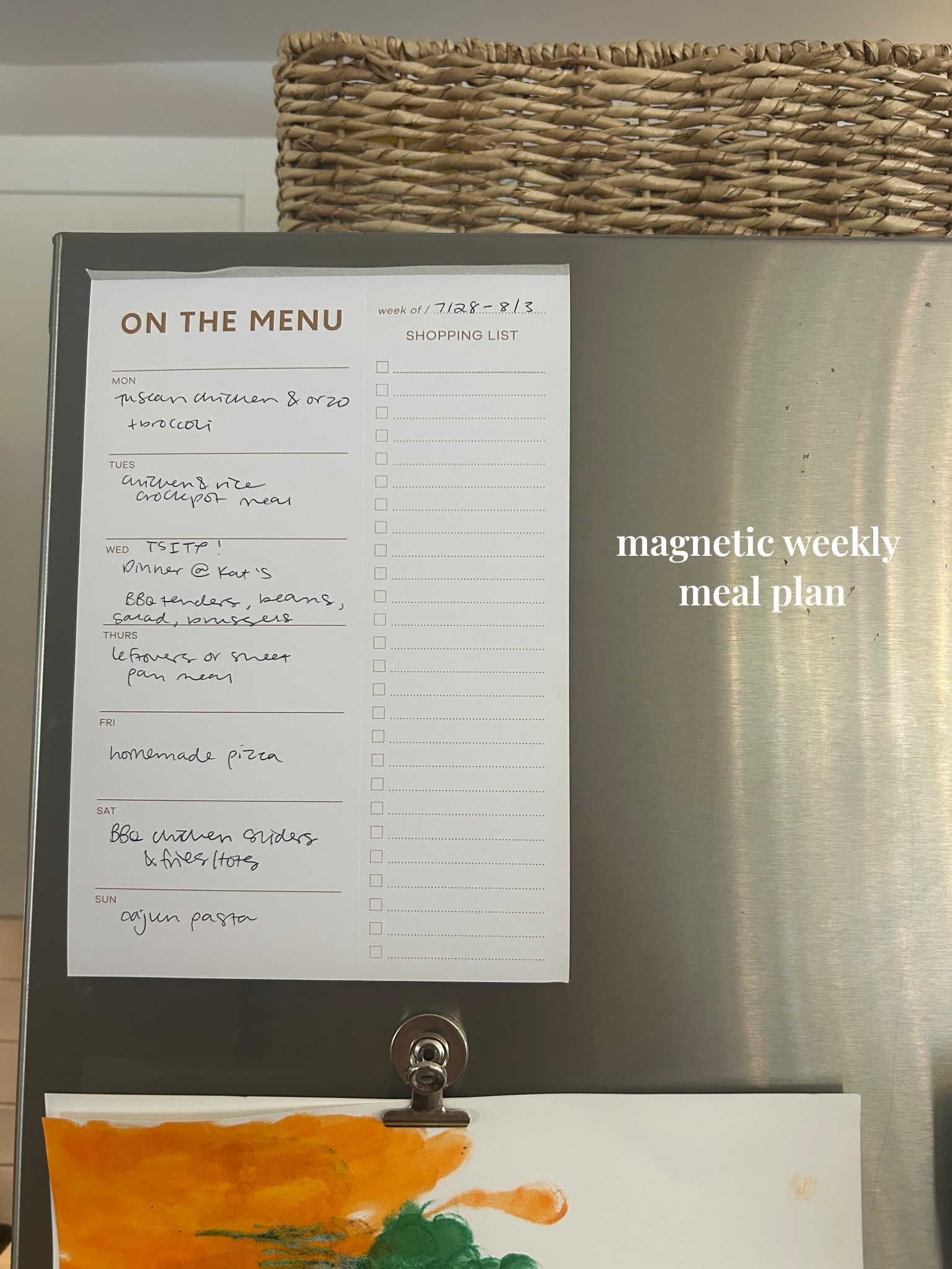 this magnetic weekly meal planner is a life saver & comes in handy so much 💫 

#LTKFamily #LTKHome #LTKFindsUnder50
