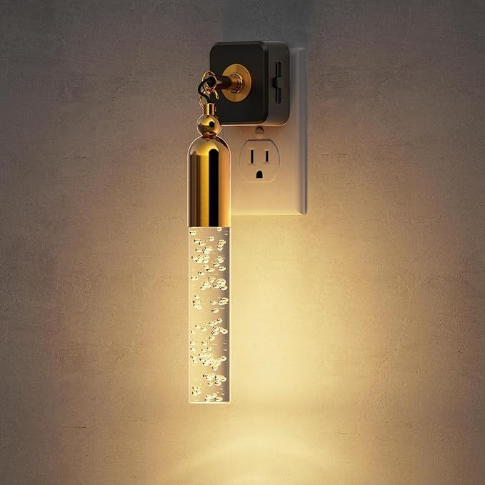 JandCase Night Lights Plug into Wall, 3000K Soft Light LED NightLights, 0-100LM Adjustable Bright... | Amazon (US)