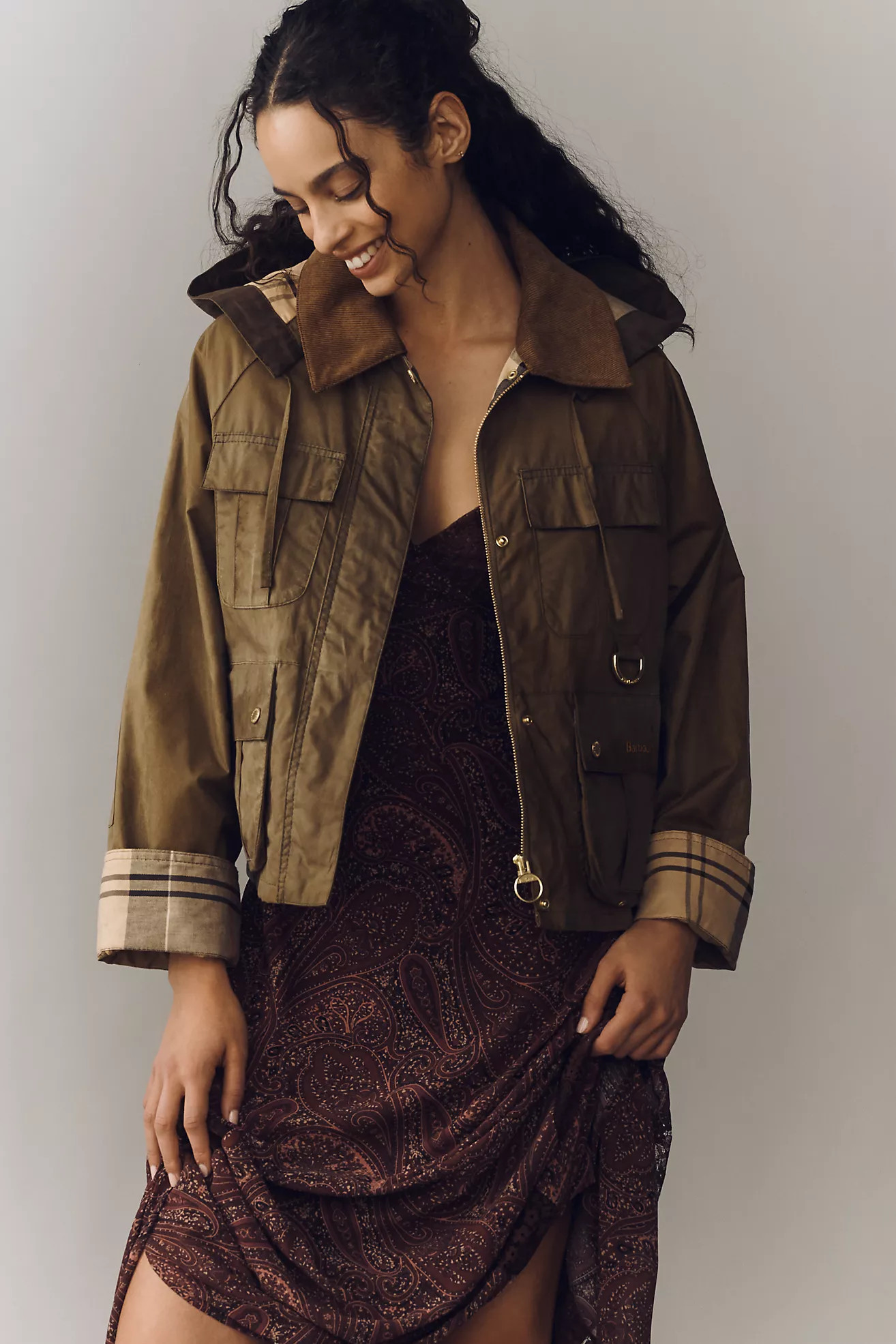 Barbour Liza Waxed Cotton Hooded Jacket | Anthropologie (US)