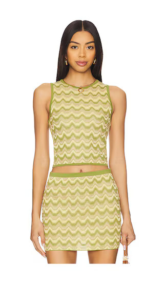 Lata Top in Pistachio Stripe | Revolve Clothing (Global)