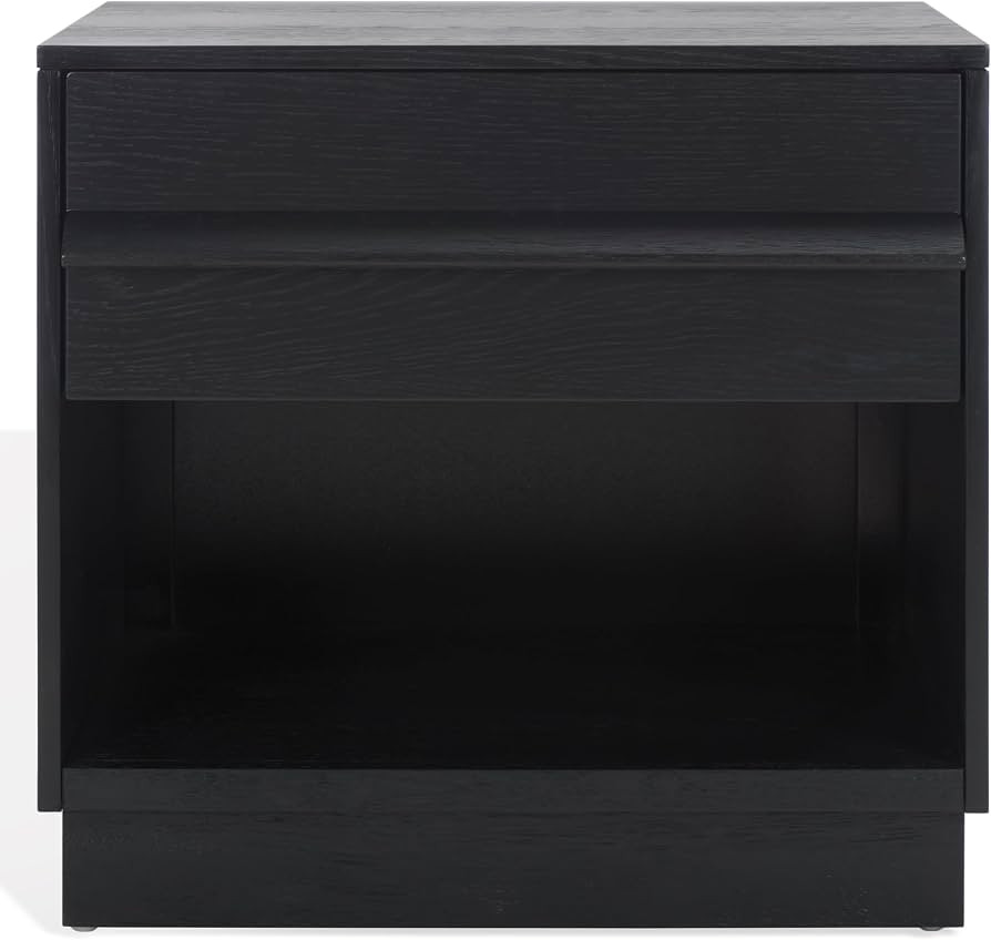 SAFAVIEH Couture Collection Deirdra Black 1-Drawer 1-Shelf Nightstand (Fully Assembled) | Amazon (US)
