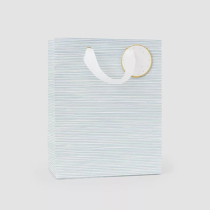 Blue with White Stripe Gift Bag - Sugar Paper™ | Target