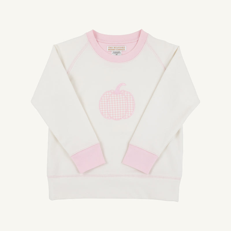 Cassidy Comfy Crewneck - Candy & Critters (Sandpearl Pink) | The Beaufort Bonnet Company