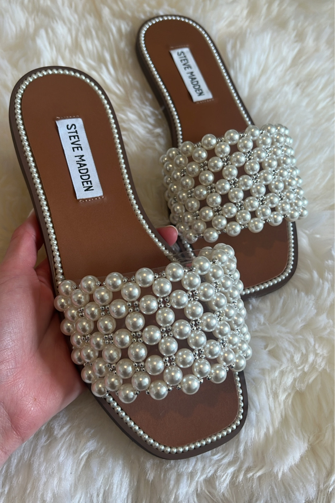 Steve Madden pearl sandals , vacation sandals 

#LTKshoecrush #LTKunder50 #LTKstyletip