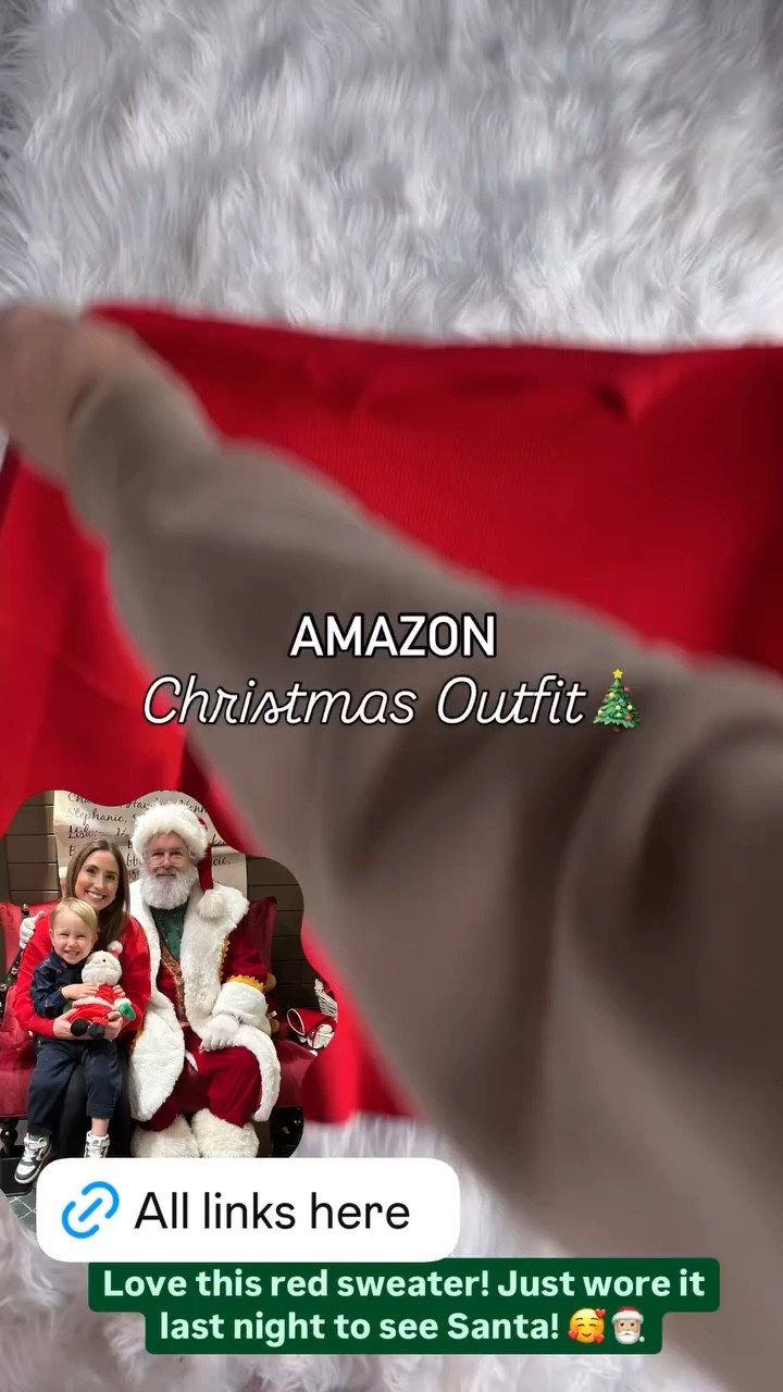 Love this red sweater! Just wore it last night to see Santa! 🥰🎅🏼
Wearing my true size S (oversized fit, free people look for less!)

#LTKHoliday #LTKSeasonal #LTKParties