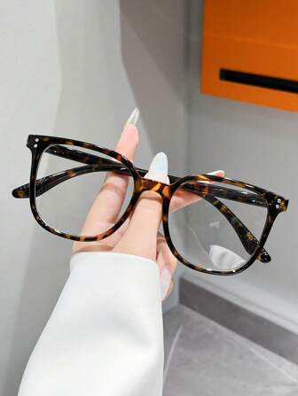 1 Pair Oversized Unisex American Hot Girl Campus Style Fashion Blue Light Blocking Glasses, Cute ... | SHEIN