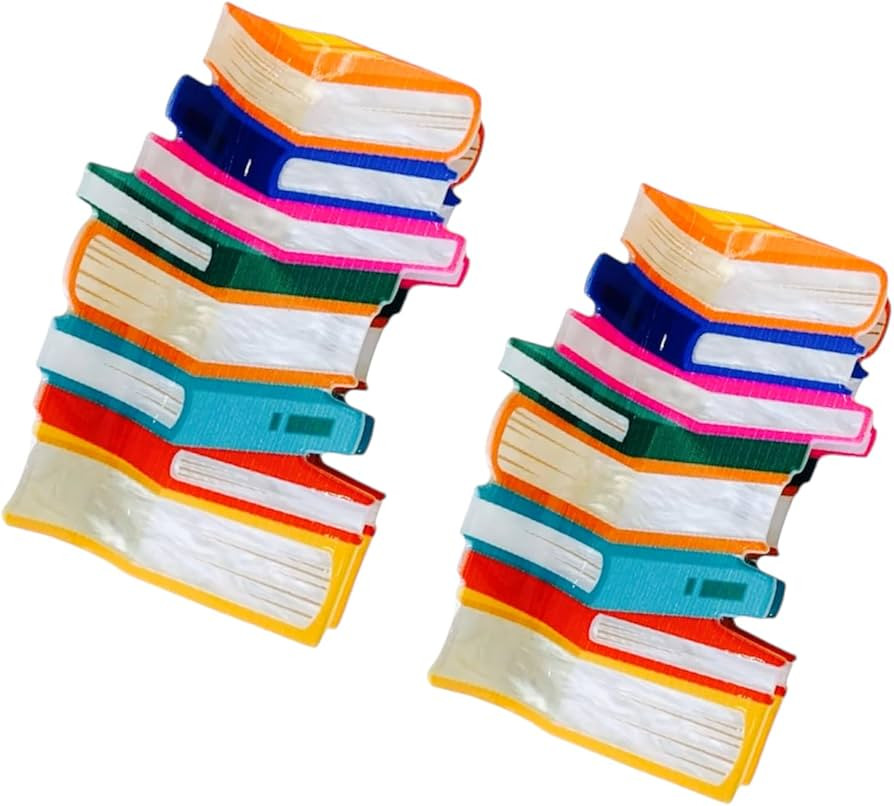 Hair Clips Book Hair Claw Clips Back To School Hair Clips For Thin Hair Funny Teacher Hair Jaw Ba... | Amazon (US)