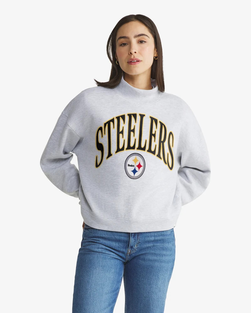 Pittsburgh Steelers Vantage '47 Women's Mock Neck Pullover - Relay grey | '47Brand