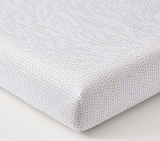 Falling Dot Organic Crib Fitted Sheet | Pottery Barn Kids