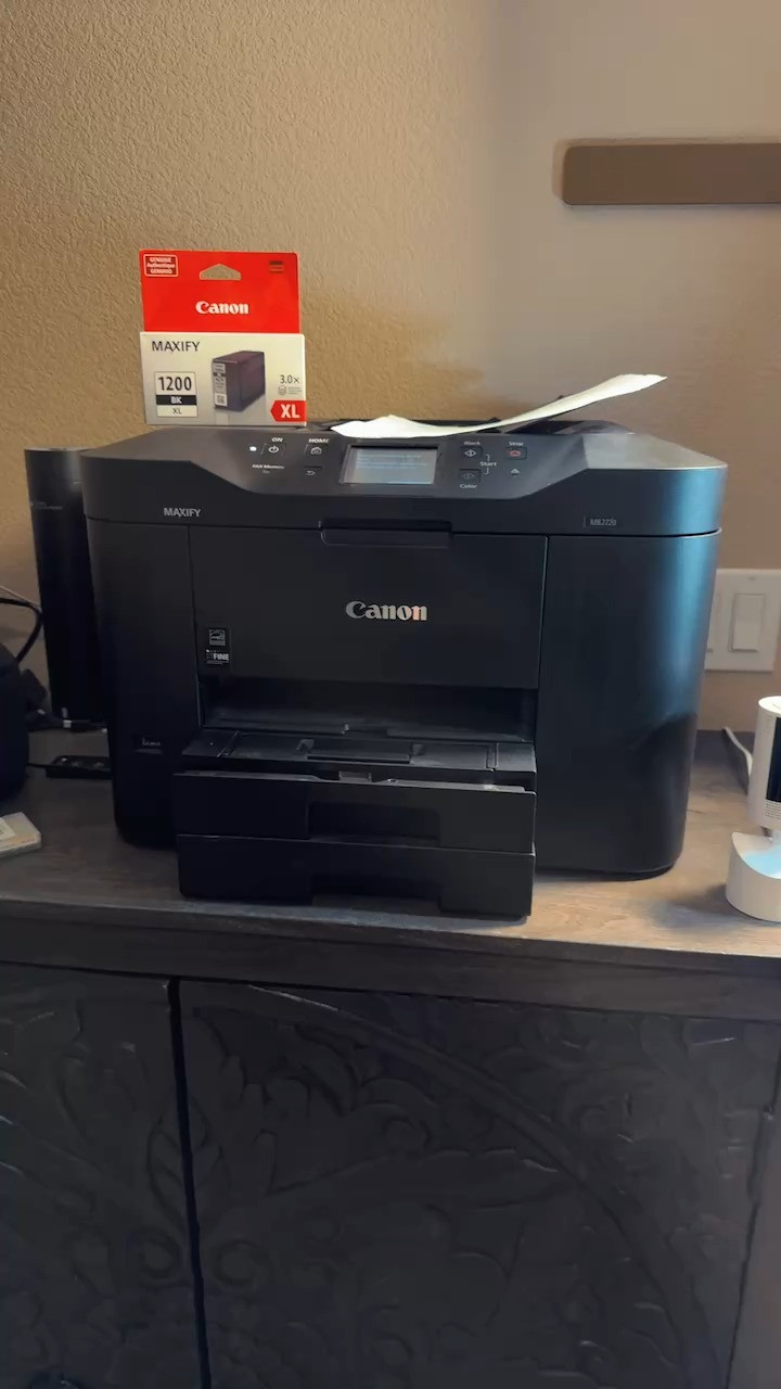 ’ve had this Canon printer for years, and it’s one of those workhorses that just keeps going. Setup took minutes — Wi-Fi connected, laptop synced, and I was printing straight from my phone using the Canon PRINT app. I love that I can scan and print right from my phone — it’s a small thing that makes a big difference when you’re running a business from home.

The print quality is clean and sharp, even with color. I use highlighters on my pages all the time and the ink never smudges. It also prints double-sided automatically, which saves me paper. Both trays hold a full ream, so I’m not constantly refilling.

It’s not whisper-quiet, but it’s quick. The ink lasts longer than I expected, and the cost per page stays low. I like that it’s all-in-one — printer, scanner, copier, fax — because it keeps my setup simple.

If you’re building a home office or running a small business, this Canon is worth it. Reliable, efficient, and solid — the kind of tool you buy once and keep for years.

 

 