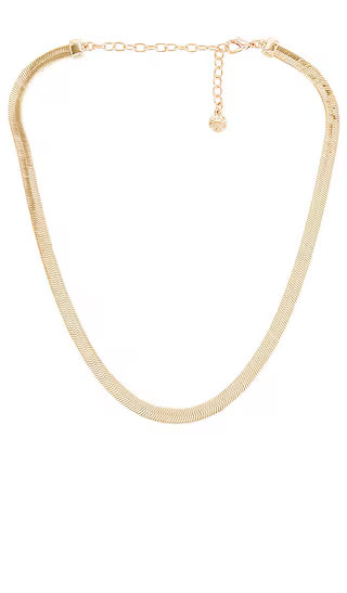 Gia Herringbone Necklace in Gold | Revolve Clothing (Global)