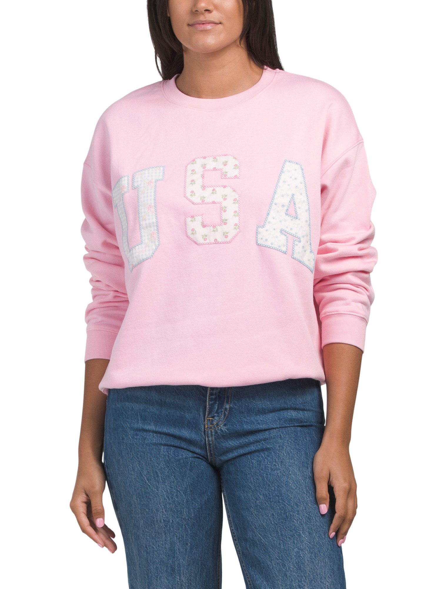 Fleece Usa Patched Sweatshirt | TJ Maxx