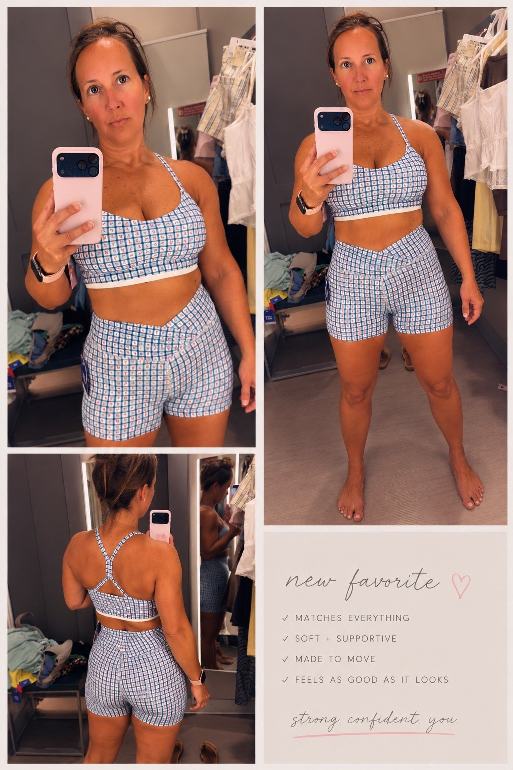 POV: you went into Target for one thing and left with the cutest athleisure set 🤍✨

This matching set is SO flattering, comfy, and perfect for everything from errands to coffee runs to chasing the kids around all summer. The fit is supportive without feeling tight and the print is even cuter in person 🙌🏼

✔️ buttery soft
✔️ holds everything in place
✔️ easy mix-and-match pieces
✔️ gives effortless sporty-girl vibes

Target really understood the assignment with this one 👏🏼 Linking this set before it sells out! 🛒💙

#TargetStyle #TargetFinds #AthleisureStyle #MomStyle #WorkoutSet #TargetFashion #EverydayStyle

#LTKActive #LTKfitnessgoals #LTKmomlife