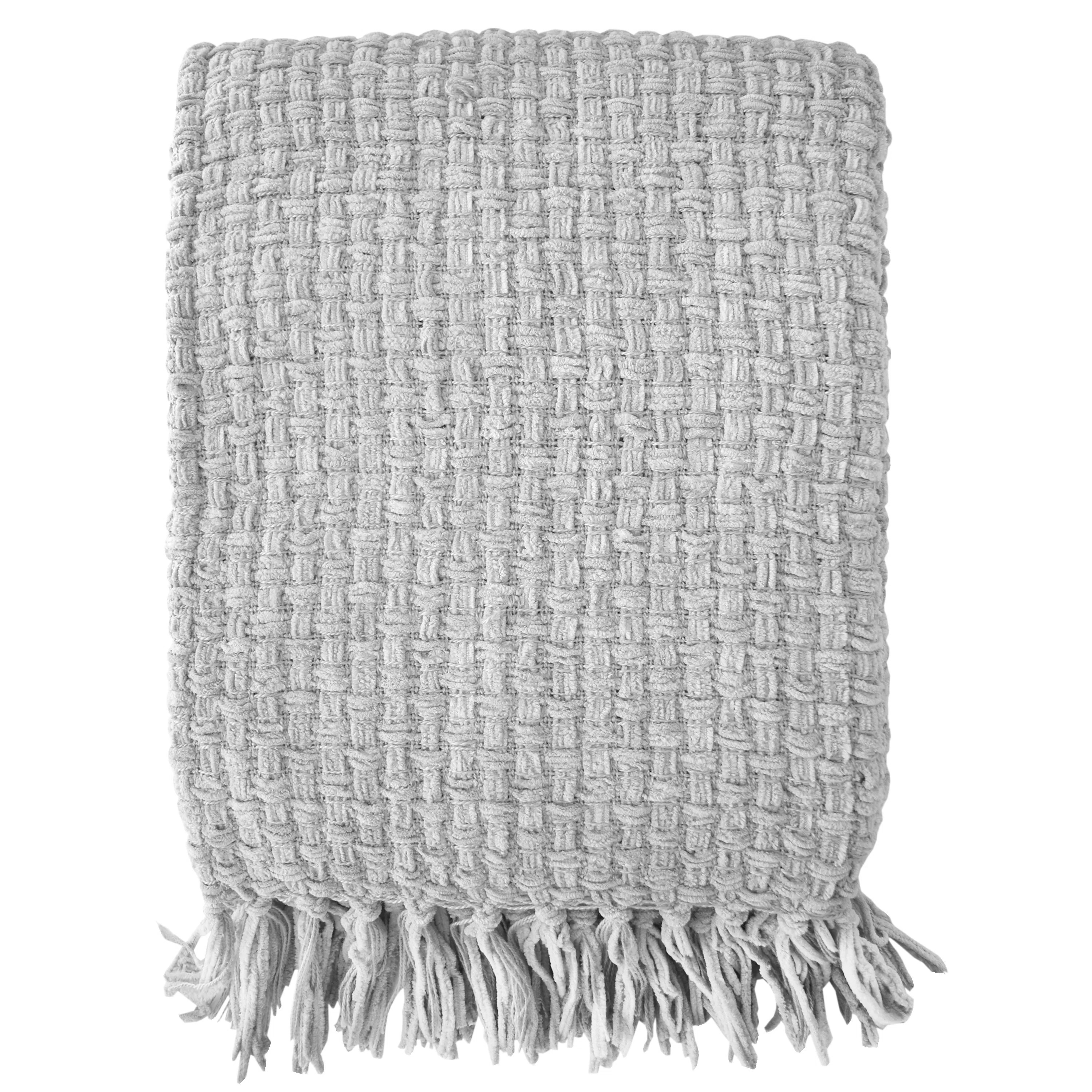 FabStyles Chenille Chenille Basket Weave Throw & Reviews | Wayfair | Wayfair North America