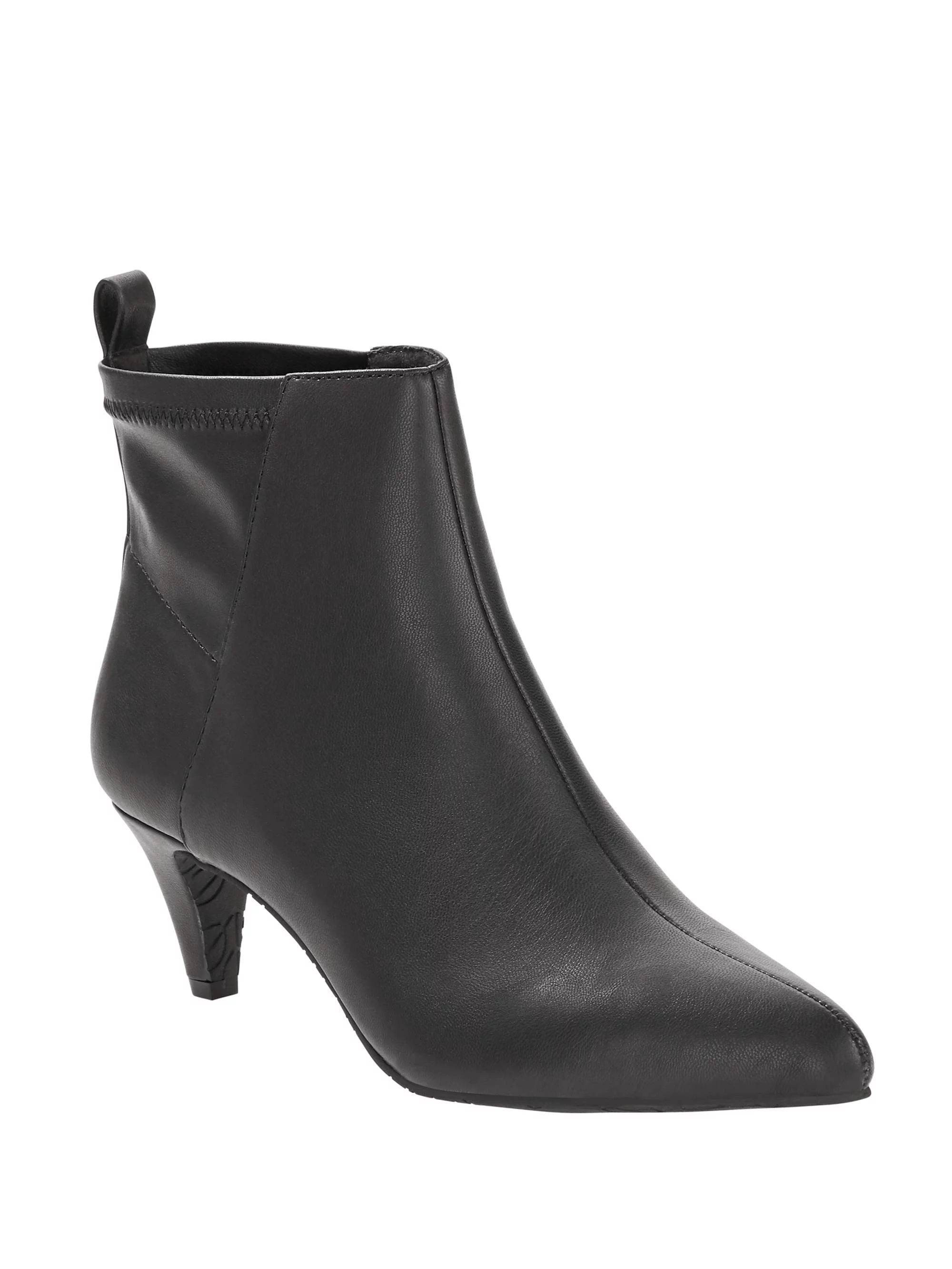 Melrose Ave Vegan Leather Slip-on Kitten Heel Bootie (Women's) | Walmart (US)