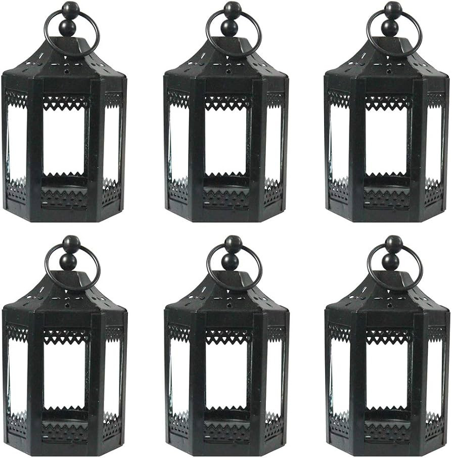 VELA Lanterns Mini Small 4.5 Inch Metal Moroccan Lanterns Decorative Candle Tealight Holders for ... | Amazon (US)