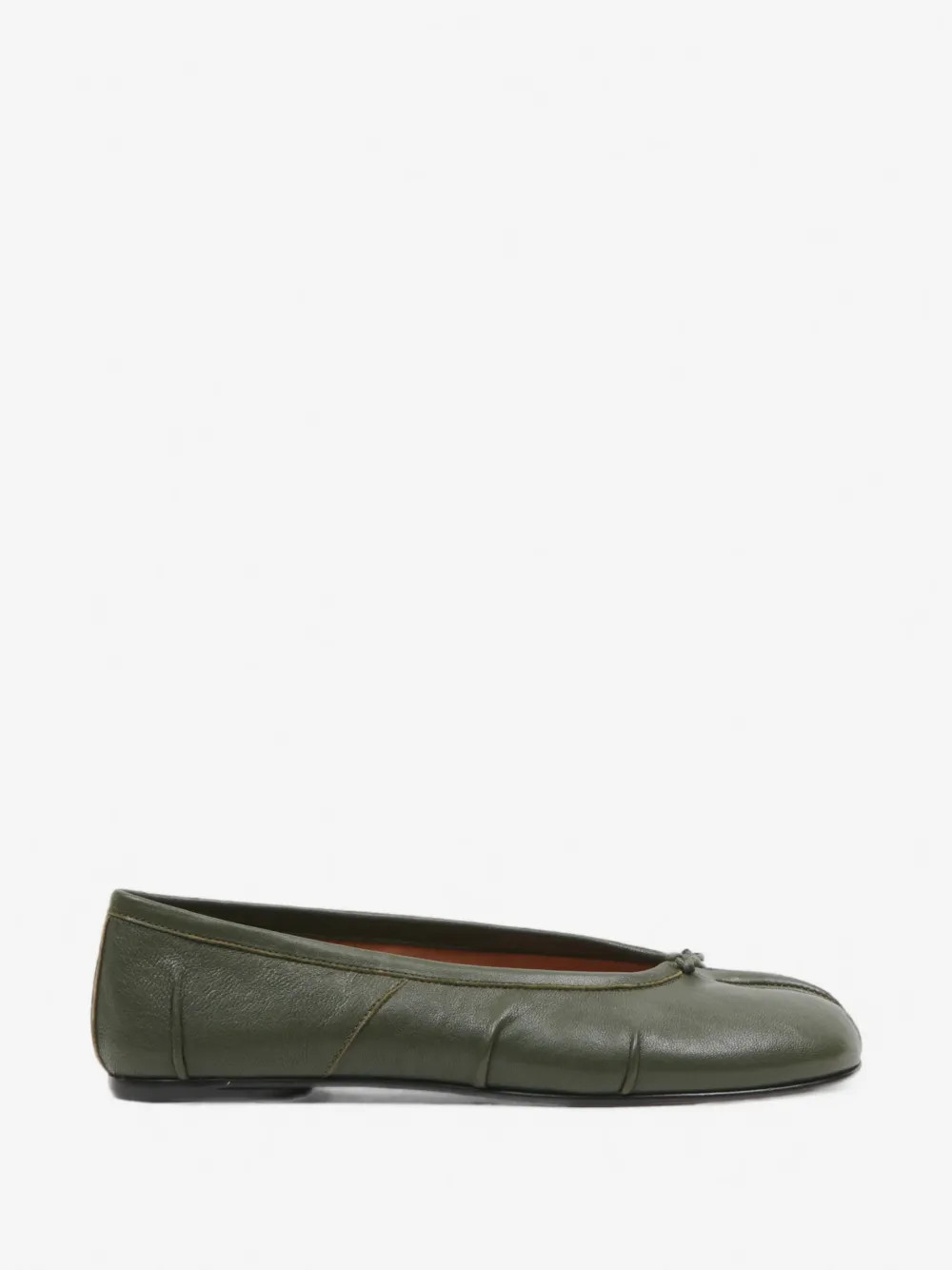 Maison Margiela Tabi leather ballet flats - Green | Farfetch Global