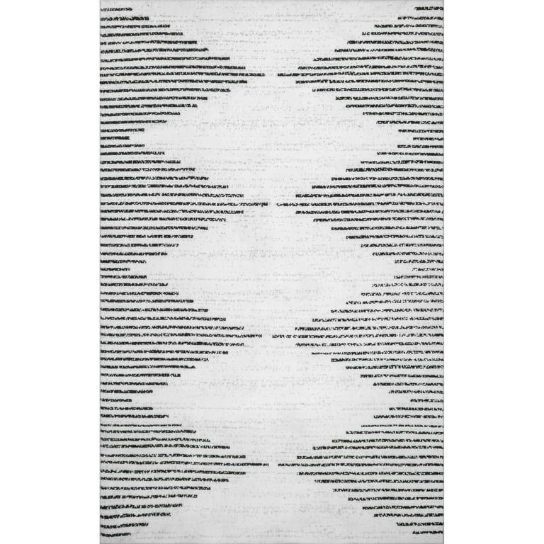 nuLOOM Romina Machine Washable Diamond Stripes Area Rug, 5' x 8', White | Walmart (US)