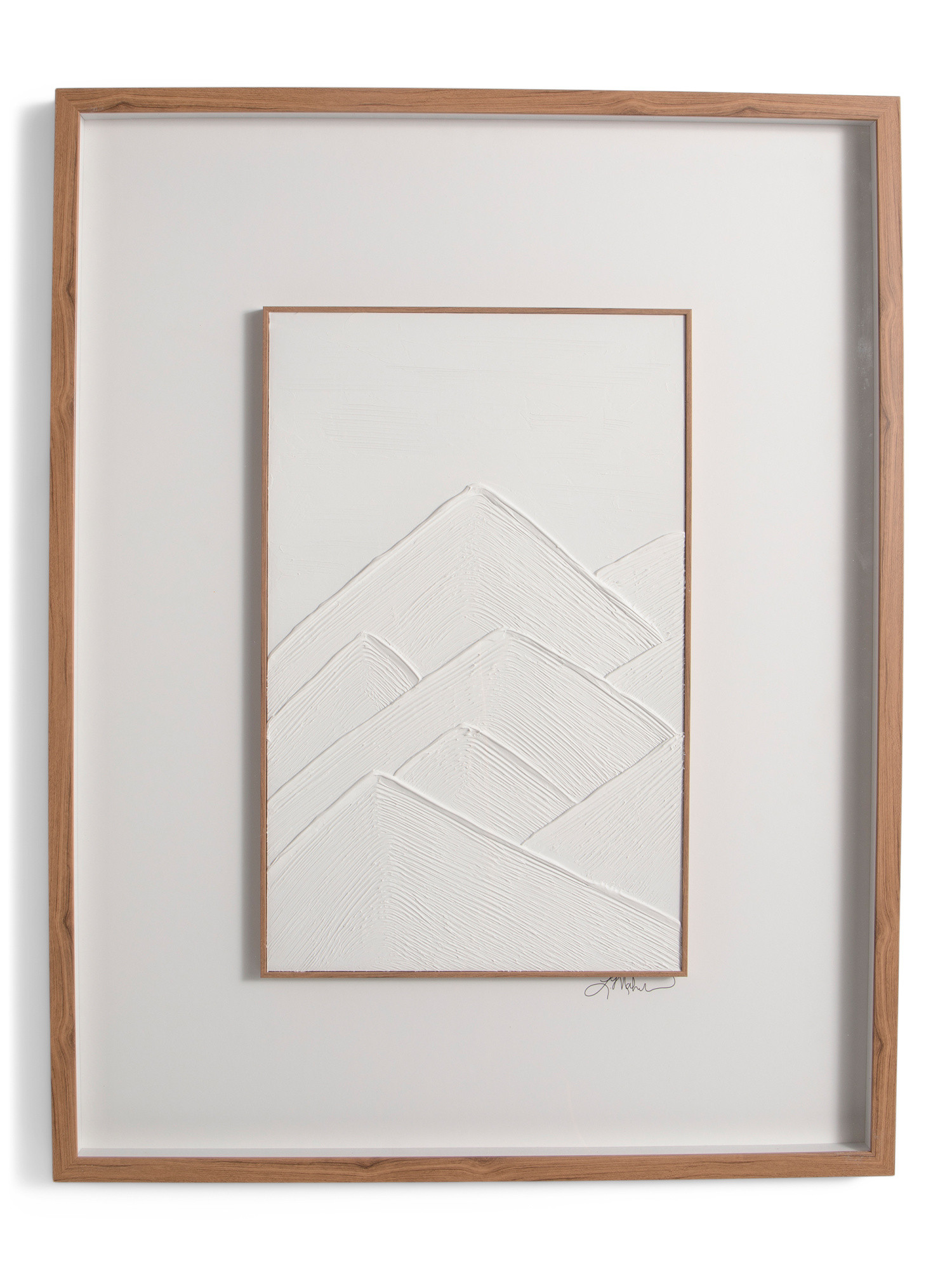 28x36 Etched Neutral Plaster Mountains Wall Art | TJ Maxx