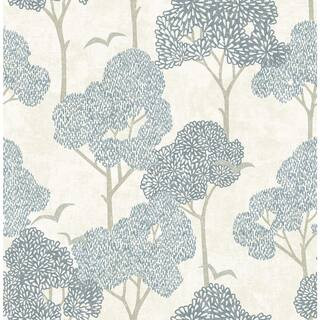 Blue Millie Peel and Stick Wallpaper | The Home Depot