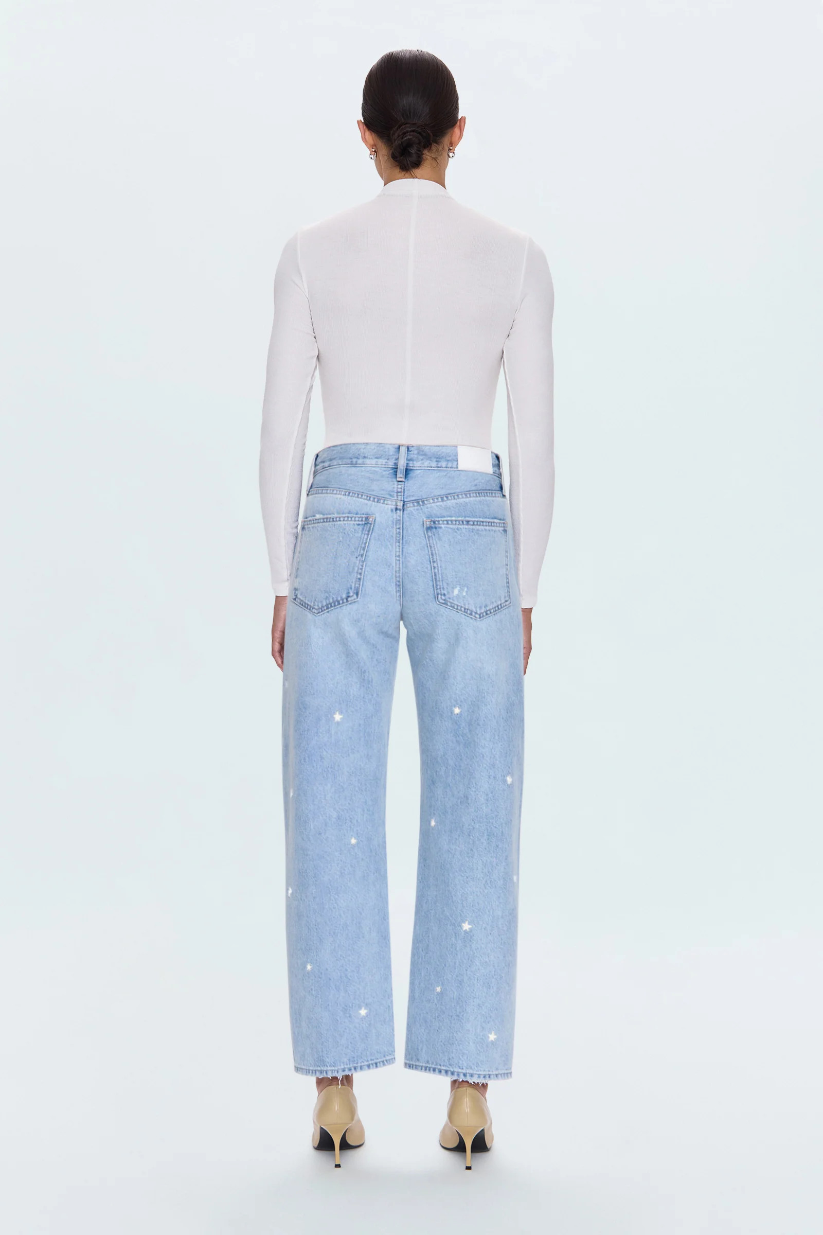 Lexi Mid Rise Bowed Straight Jean - Artisan | Pistola Denim