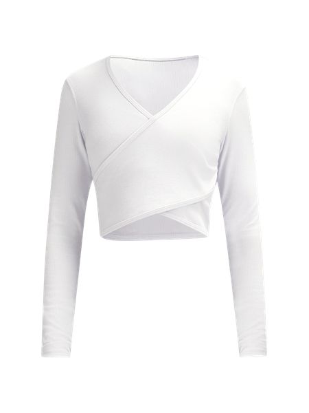 Wrap-Front Ribbed Long-Sleeve Top | Women's Long Sleeve Shirts | lululemon | Lululemon (US)