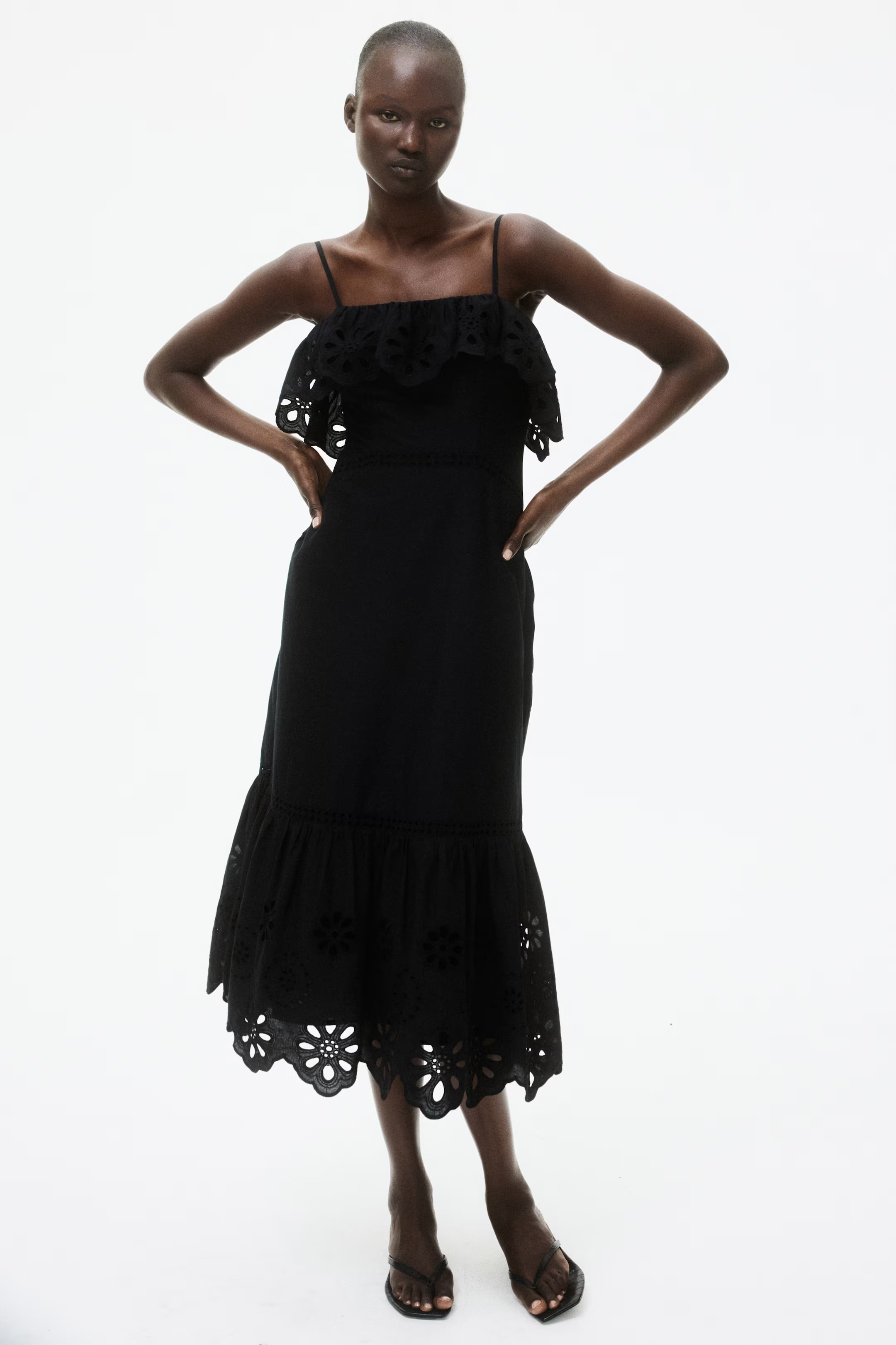 Cotton Dress with Eyelet Embroidery | H&M (US + CA)