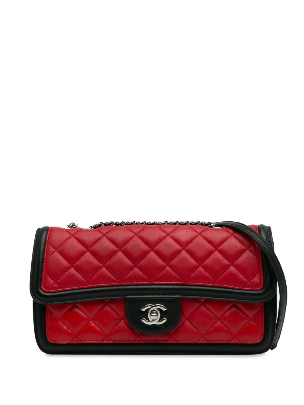 CHANEL Pre-Owned 2012-2013 Medium Graphic Flap crossbody bag - Black | Farfetch Global