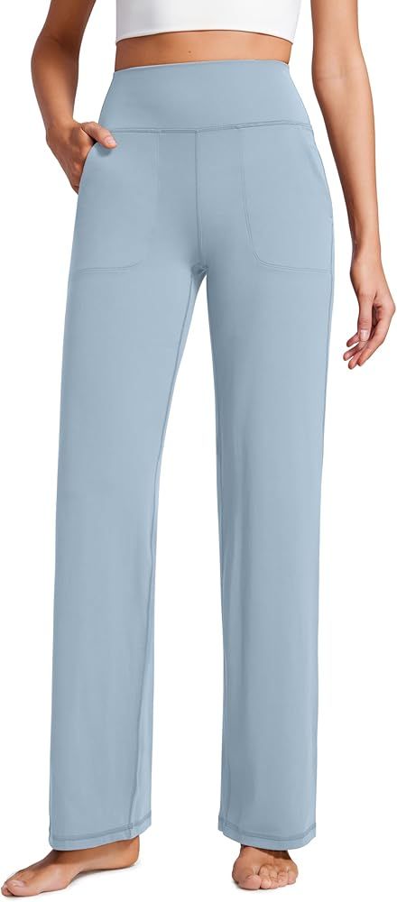 CRZ YOGA Womens Butterluxe High Waist Wide Leg Pants with Pockets 31" - Buttery Soft Comfy Casual... | Amazon (US)