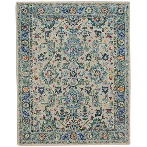Shakta Avondale Beige/Blue/Green (2575-660) Wool Hand-Tufted Area Rug | Rugs Direct
