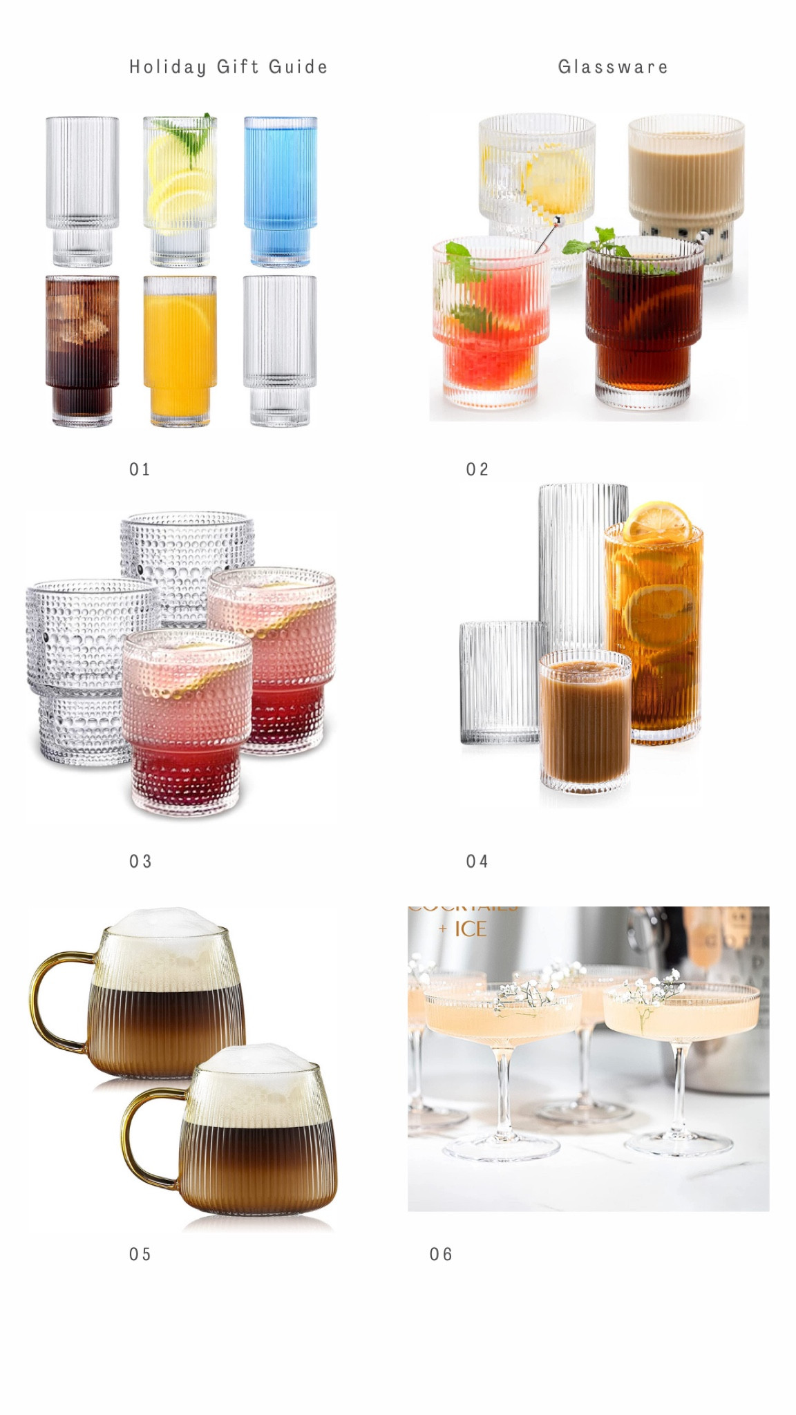 Glassware 
Tall
Shirt 
Coffee/Tea 
Coupes 

#primeday2022

#LTKhome #LTKHoliday #LTKSeasonal