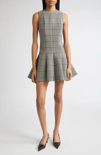 The Sophie Prince of Wales Plaid Virgin Wool Fit & Flare Minidress | Nordstrom
