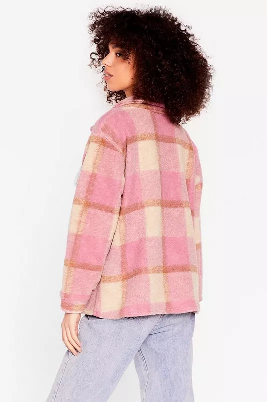 We're Making Progress Faux Wool Oversized Jacket | Nasty Gal (US)
