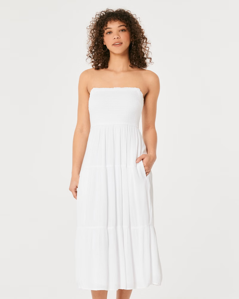 Midikleid mit gesmoktem Hauptteil | Hollister (EU)